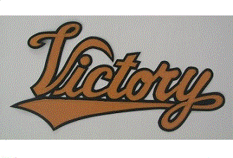 Victory 13 inch synthetic leather back patch gold & black